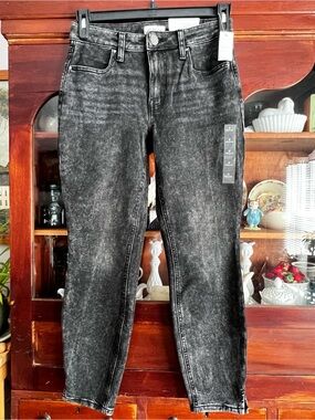 Maurices Gray Black Acid-Wash Skinny Jeans